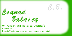 csanad balaicz business card